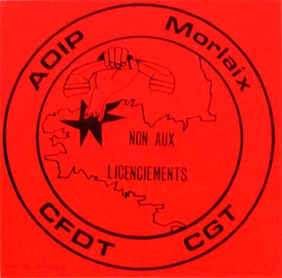 autocollant de l'inter-syndicale de Morlaix