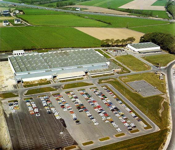 Vue aérienne de l'usine. Etablissement de Morlaix.